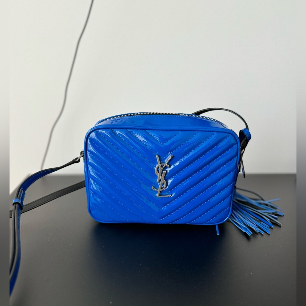 YSL PATENT LEATHER BLUE BAG BRAND NEW ORIGINAL DUST BAG